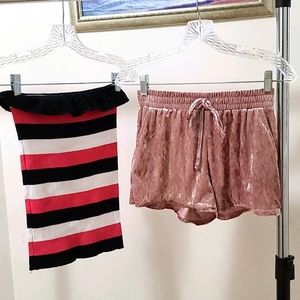 Shorts and tube top